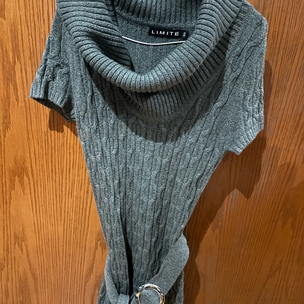 The Limited Charcoal Cowl Neck Sweater